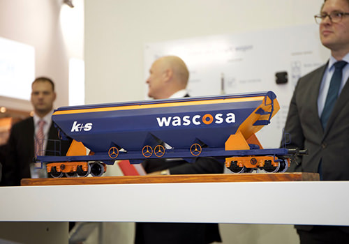 Wascosa showcases an innovative hopper wagon for potash, salt products and fertilisers.